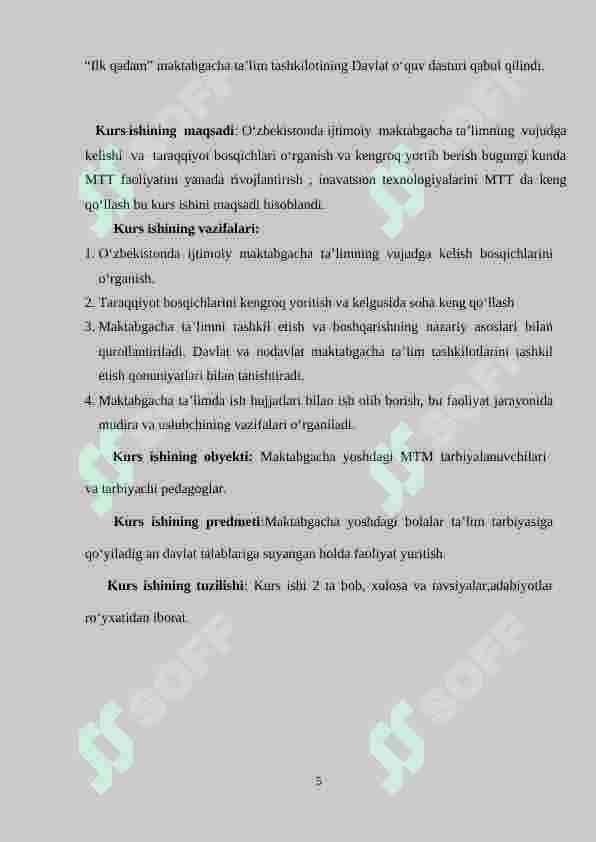 O‘zbekistonda ijtimoiy  maktabgacha ta’limning  vujudga kelishi  va  taraqqiyot bosqichlari 5