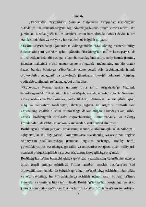 BOSHLANG‘ICH SINFLARDA GRAFIK OBYEKTLAR USTIDA ISHLASH METODIKASI (3-SINF MISOLIDA) 3
