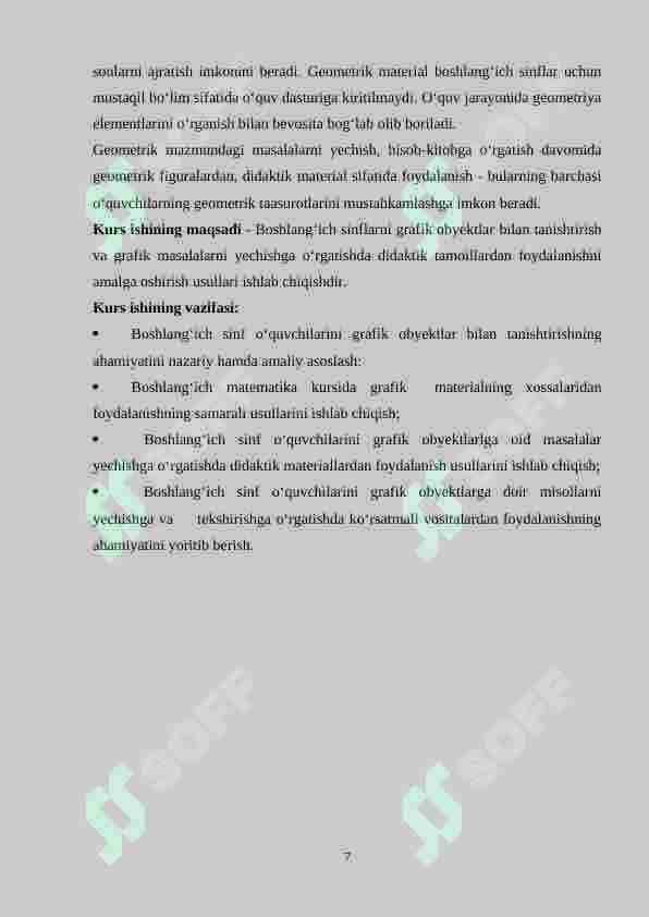 BOSHLANG‘ICH SINFLARDA GRAFIK OBYEKTLAR USTIDA ISHLASH METODIKASI (3-SINF MISOLIDA) 7
