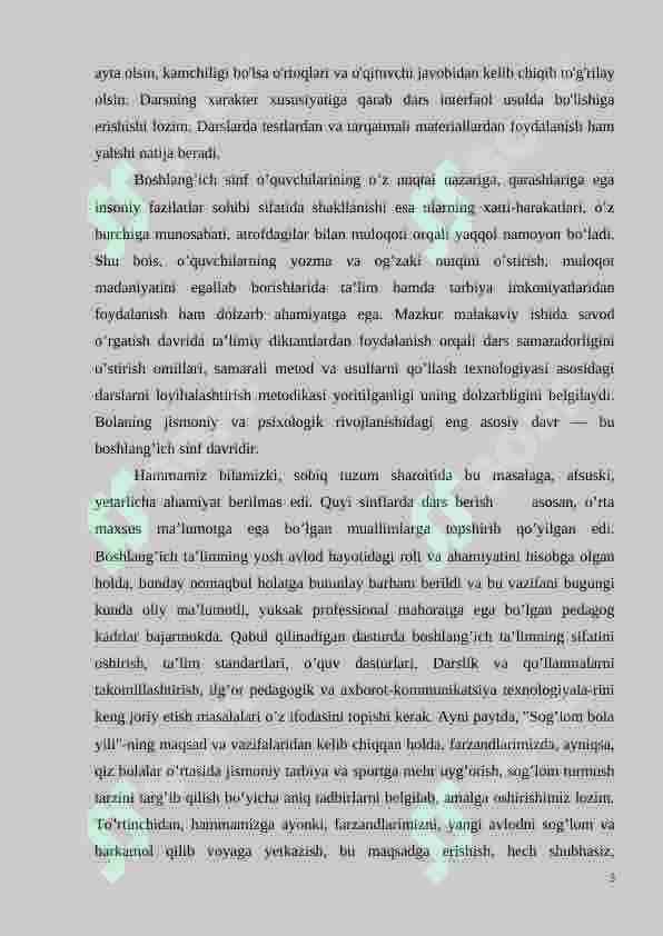 Boshlang‘ich  sinf o‘quvchiarini yozilishi qiyin so‘zlarni o`rgatishda qiziqarli usullardan faydalanishning ahamiyati 5
