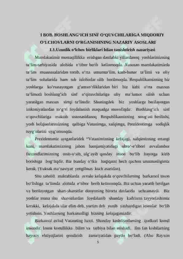 Boshlangʻich sinflarda asosiy miqdorlarni oʻrgatish metodikasi. 5