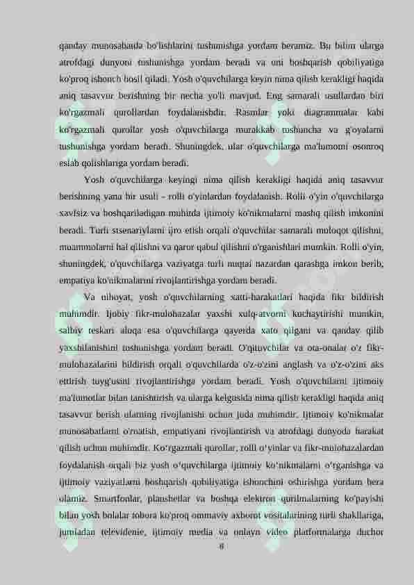 Boshlang‘ich  sinf ona tili darslarida tеxnika vositalaridan (media manbalardan)  foydalanish 8