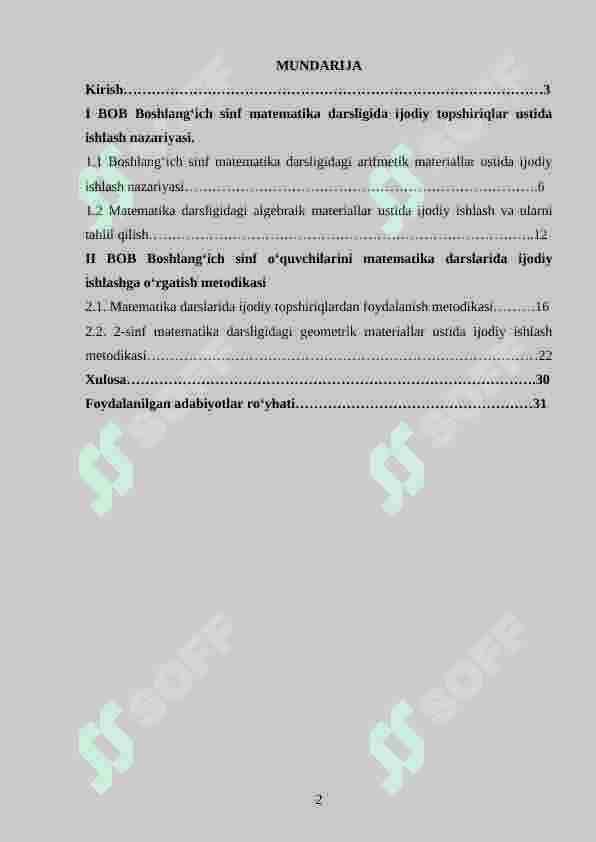 Boshlang‘ich sinflarda matematikadan masala yechimini tekshirish asosida o‘quvchilarni ijodiy ishlashga o‘rgatish metodikasi (1-2 sinf misolida) 2