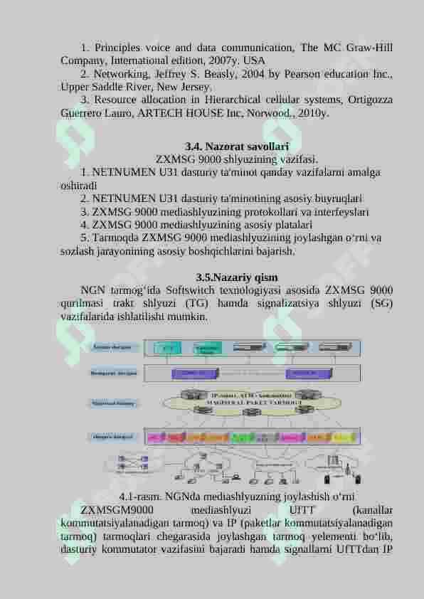 NETNUMEN U31 DASTURIY TA’MINOTIDAN FOYDALANGAN HOLDA ZXMSG 9000 MEDIASHLYUZ QURILMASINI O‘RGANISH 2