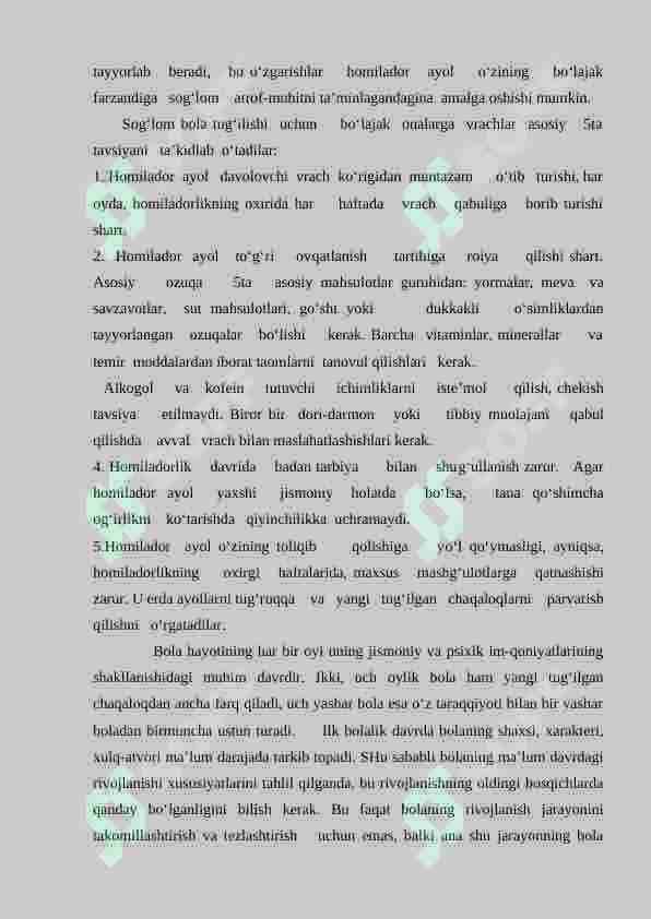 ONTOGENEZNING ILK BOSQICHLARIDA INSONNING PSIXIK RIVOJLANISHIGA  XOS XUSUSIYATLARI 5