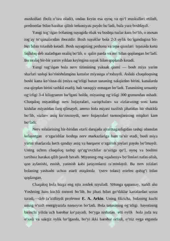 ONTOGENEZNING ILK BOSQICHLARIDA INSONNING PSIXIK RIVOJLANISHIGA  XOS XUSUSIYATLARI 7