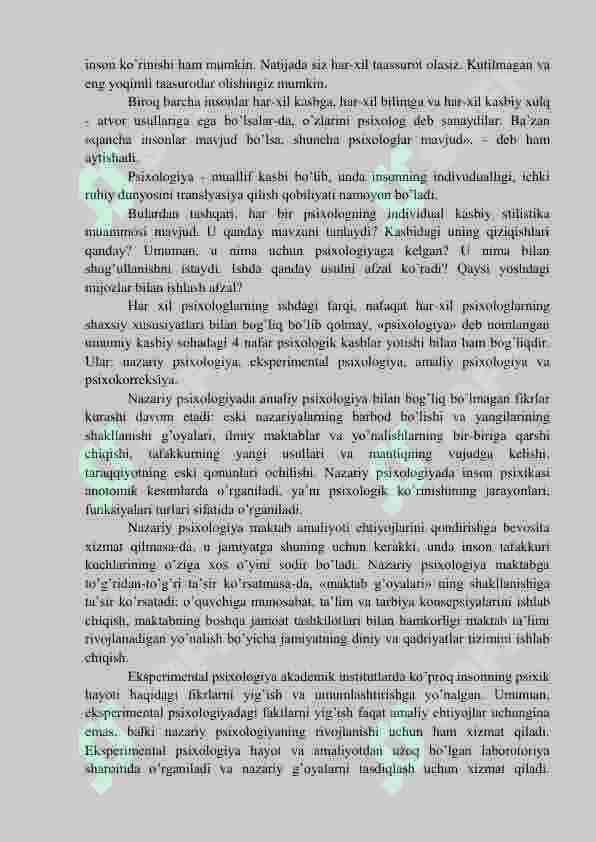 AMALIYOTCHI PSIXOLOG FAOLIYATINING UMUMIY MASALALARI 8