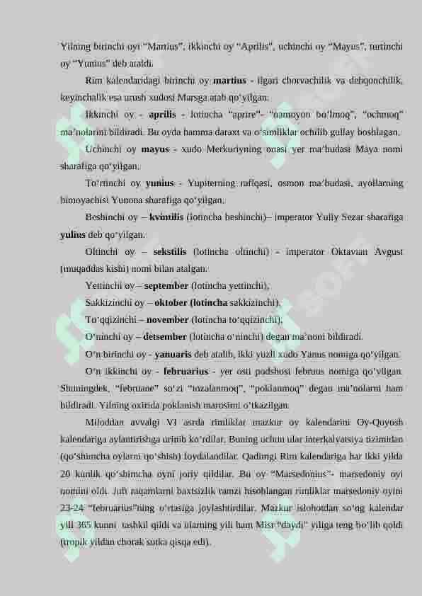 Qadimgi Rim, Gretsiya kalendarlari. Yuliy Sezarning kalendar islohoti. 4