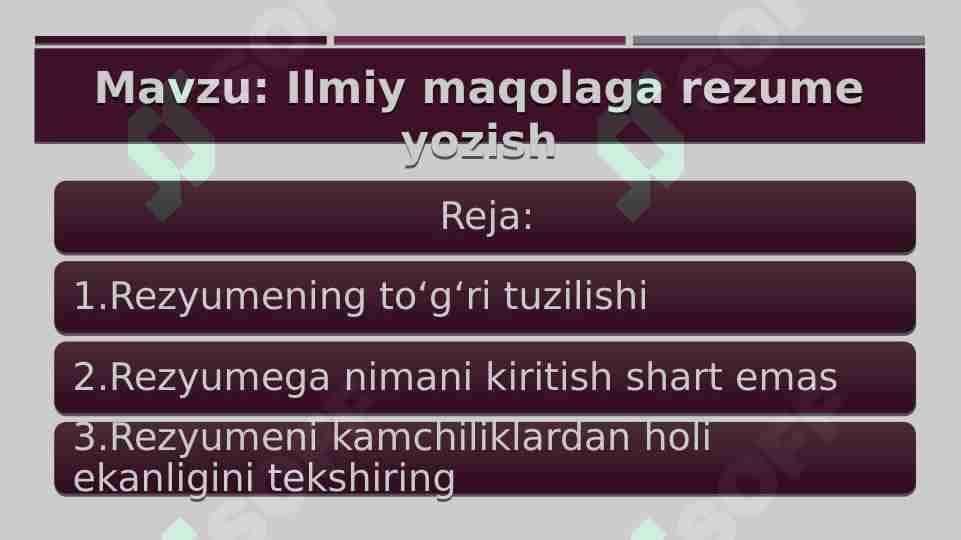 Ilmiy maqolaga rezume yozish