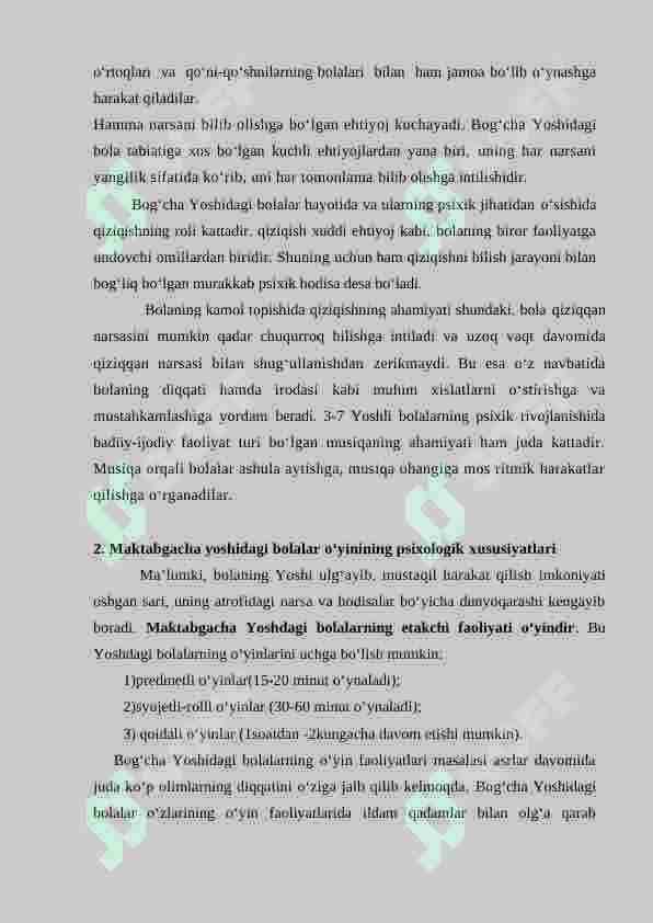 PSIXIK RIVOJLANISH VA UNI DAVRLASHTIRISH MUAMMOSI 3