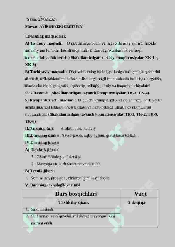 AYIRISH (EKSKRETSIYA) 2