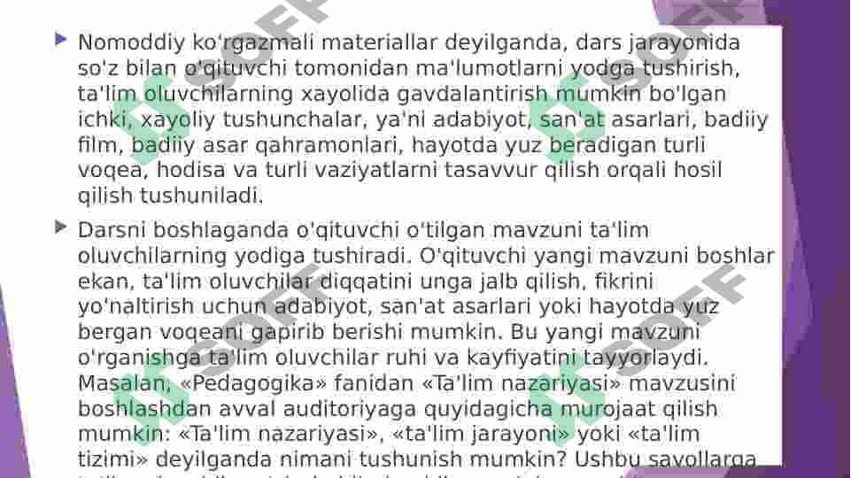 Ona tili darslarida ko’rgazmali qurollardan foydalanish. 3