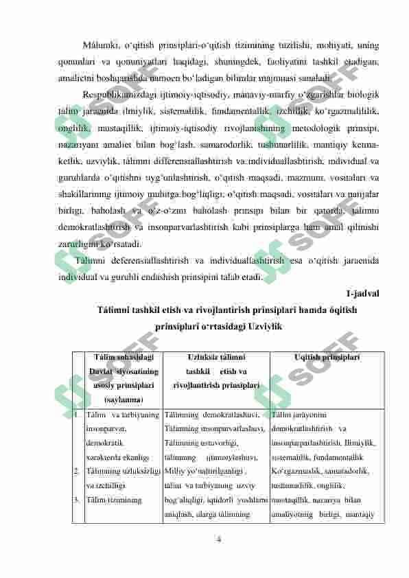 Taʼlim yoʻnalishidagi davlat qonunlari dasturlarini koʻrsatmalarini oʻrganish 4