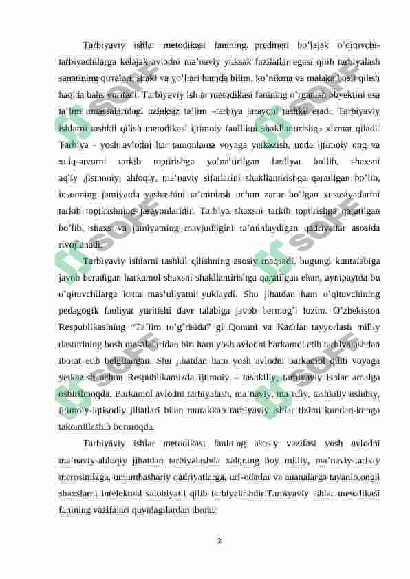 Tarbiya ijtimoiy-tarixiy jarayon sifatida. 2