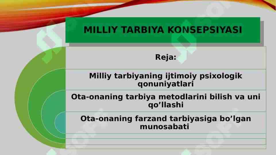 Milliy tarbiya konsepsiyasi