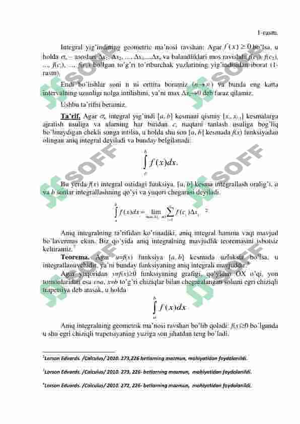 Aniq integral va uning tatbiqlari 2