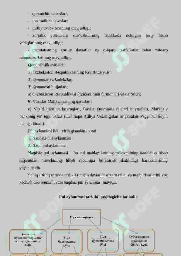 PUL AYLANMASI VA UNING TARKIBI 8