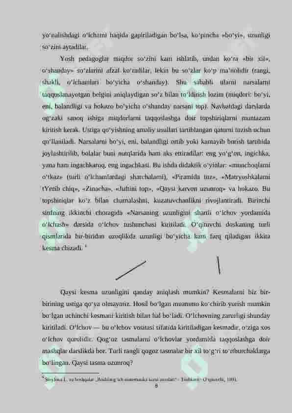 Boshlang‘ich sinf o‘quvchilariga massa o‘lchov birliklarini o‘rgatish metodikasi 8