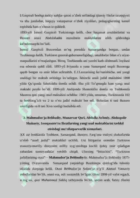 XVII asrdan  XX asrning birinchi yarmigacha boshlang‘ich sinflarda ta’lim- tarbiya va pedagogik fikrlar rivoji 2