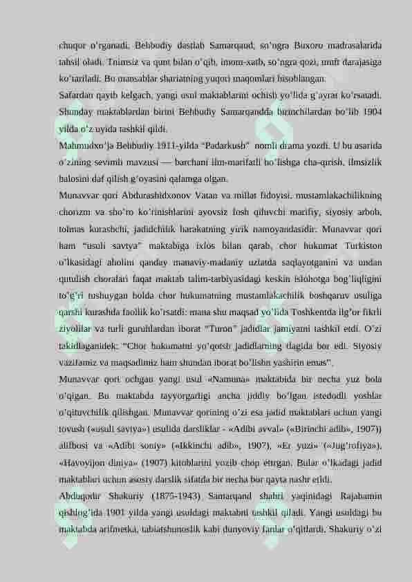 XVII asrdan  XX asrning birinchi yarmigacha boshlang‘ich sinflarda ta’lim- tarbiya va pedagogik fikrlar rivoji 3