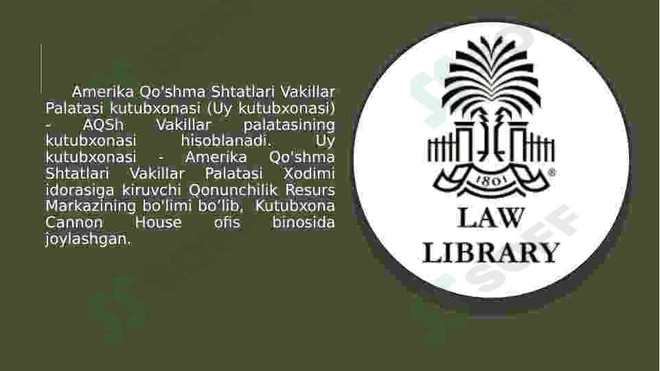 Amerika Qo'shma Shtatlari Vakillar palatasi kutubxonasi 2