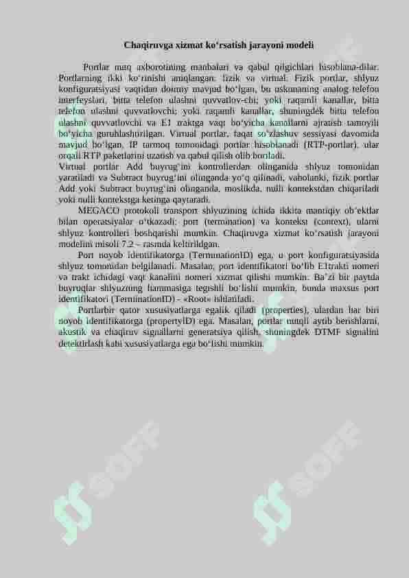 H.248 PROTOKOLI BO’YICHA ULANISHNI O’RNATISHNI O’RGANISH 4