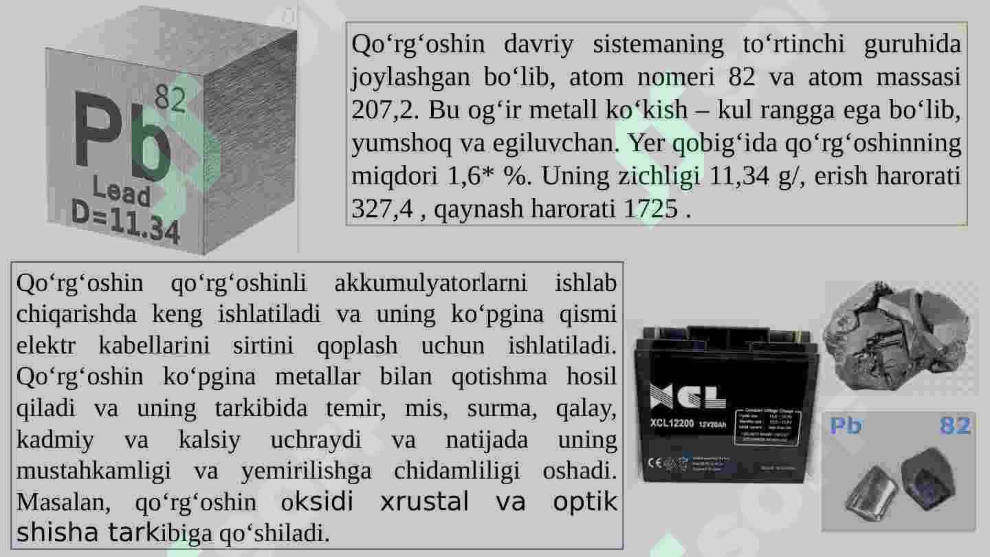 Qo'rg'oshin rudalarini boyitish texnologiyasi 3