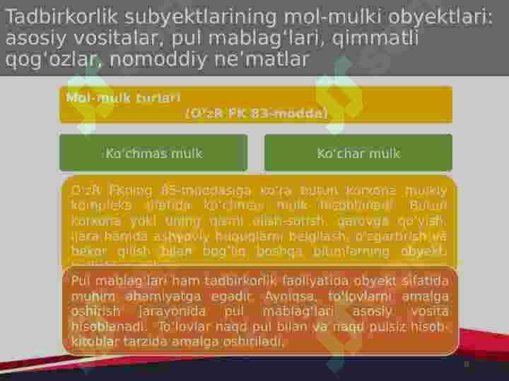 Tadbirkorlik faoliyatini moliyalashtirish 8