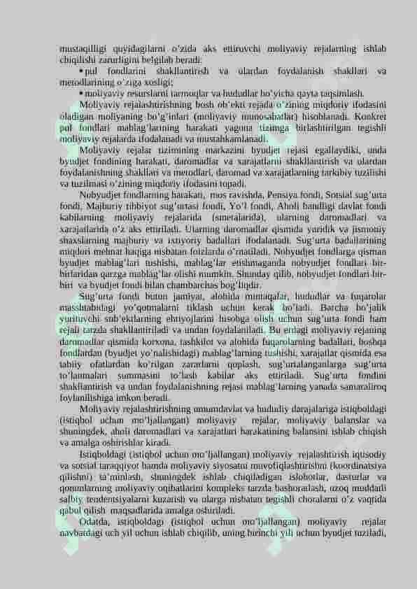 Moliyaviy rejalashtirish va tartibga solish 4