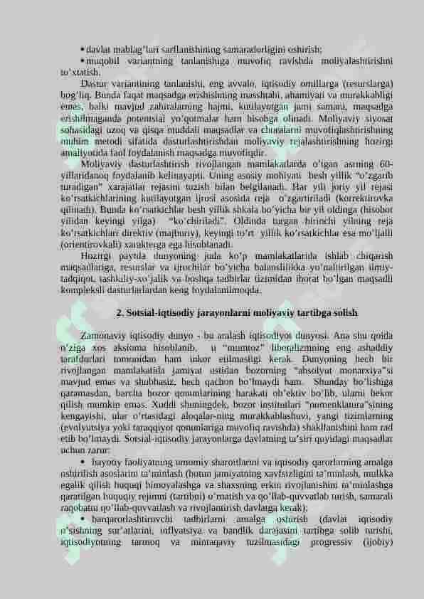Moliyaviy rejalashtirish va tartibga solish 8