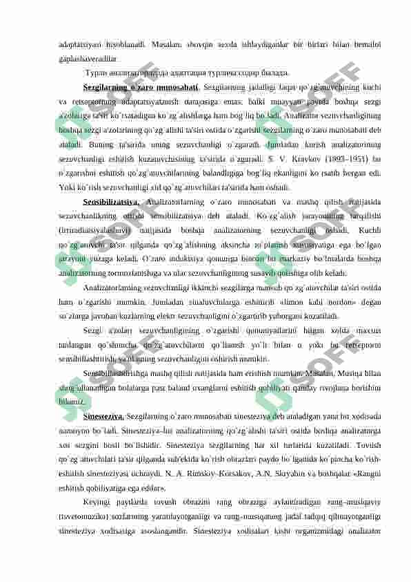 Dinamik stereotip. Xotira, nutq, tafakkur. Xotira va uning rivojlanishi. 7