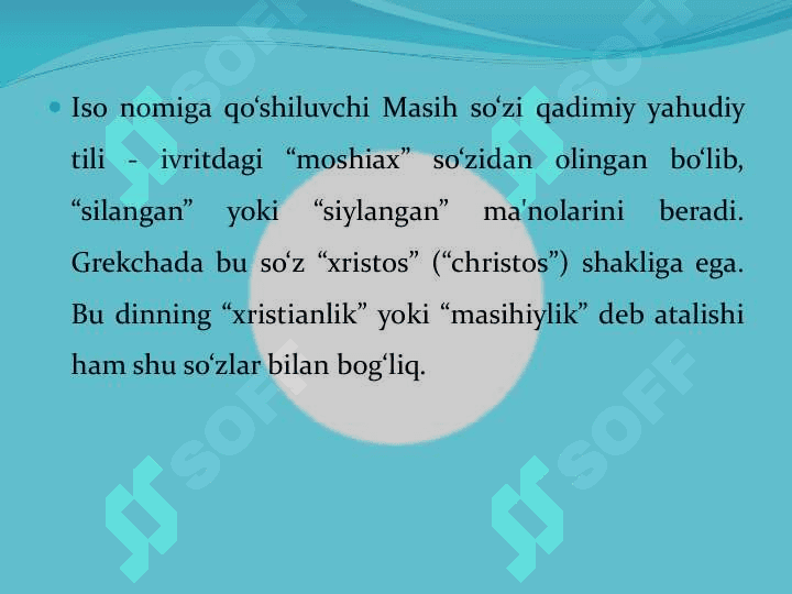 Xirstianlik dini bilan umumiy tanishib chiqish 7
