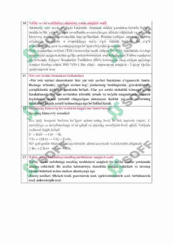 Gidrogeoekologiya fanidan 50 ta savolga javob 3
