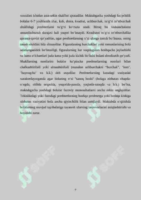Geometrik mazmundagi masala va ularni o‘rganish metodikasi. (1-4 sinf misolida) 7