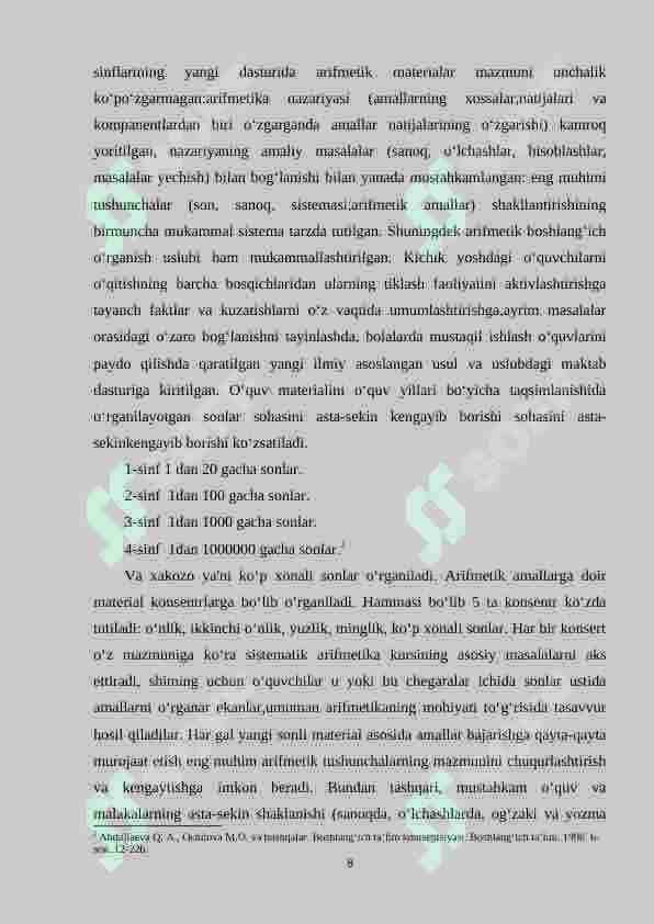 Boshlang‘ich sinf o‘quvchilariga algebraik materiallarni o‘rgatish metodikasi 6