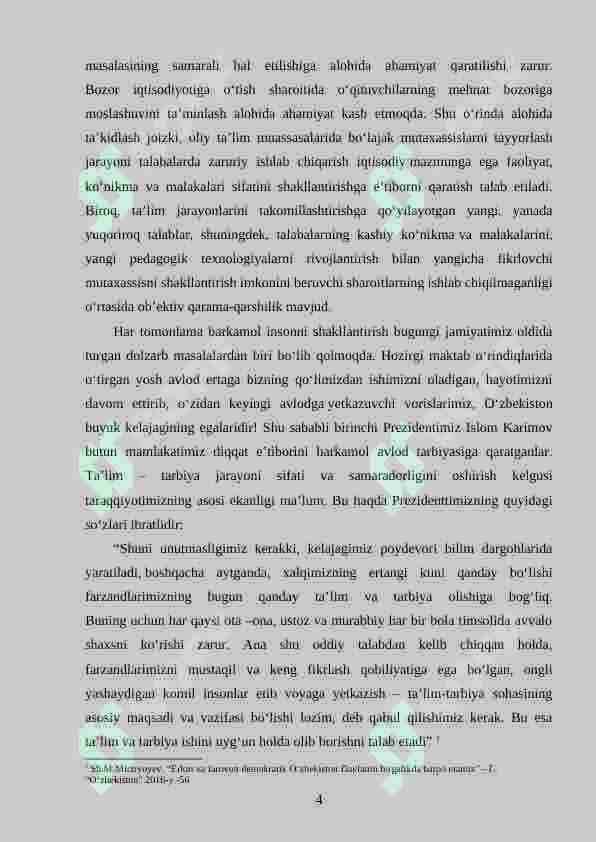 Arfmetik amallarni o‘rgatishda interfaol usullardan foydalanish (4-sinf) 4