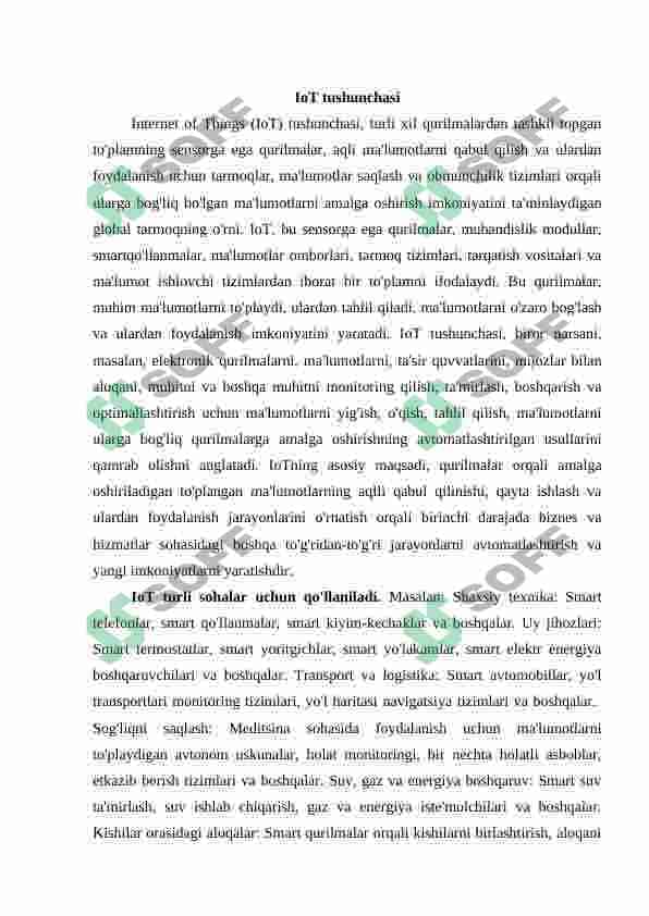 IoT tushunchasi 2