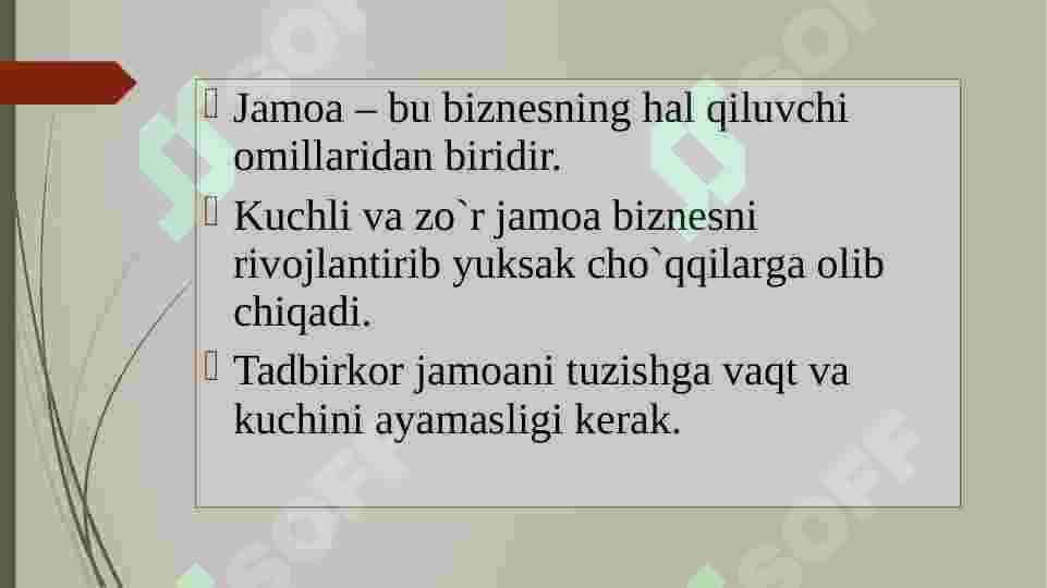 Biznes boshqaruv asoslari fanining mohiyati va ahamiyati 2