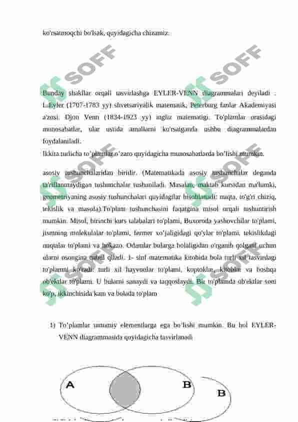 CHEKLI TO‘PLAMLARDA MUNOSABATLAR VA ULARNING BERILISH USULLARI 8