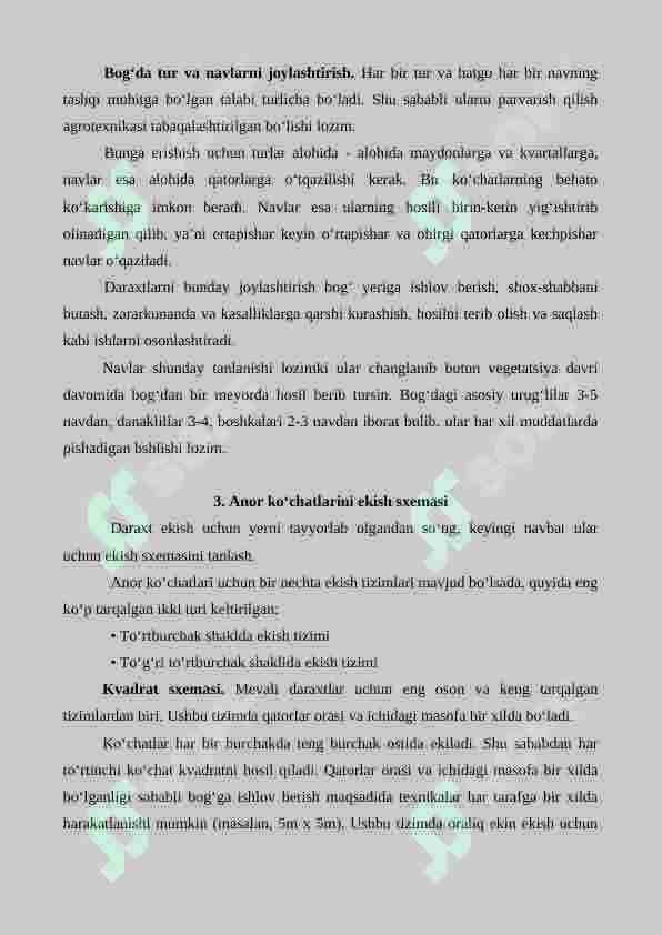 Anor bog‘larini barpo etish va nav tanlash 4