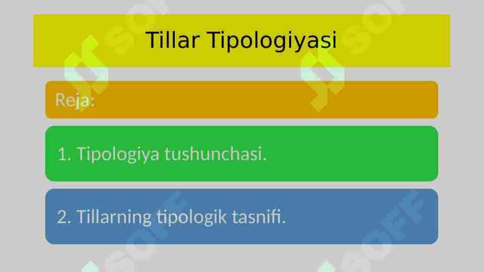 Tillar Tipologiyasi