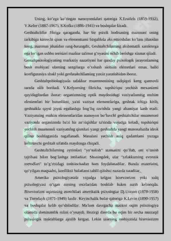 Tafakkur borasidagi psixologik nazariyalar 3