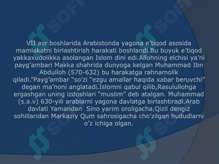 Islom dining vujudga kelishi va tarqalishi bilan umumiy tanishish 6