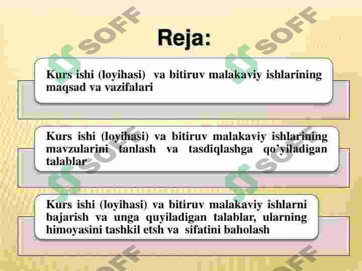 Kurs ishi va bitiruv malakaviy ishlarni bajarish va baholash 2
