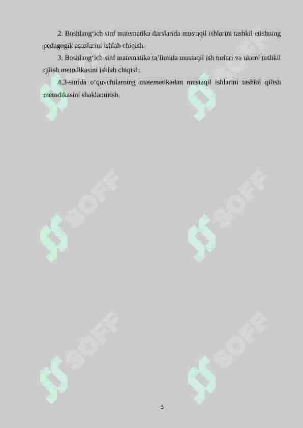 Boshlang‘ich sinf matematika darslarida sinfdan tashqari ishlarni tashkil qilish metodikasi (3-sinf) 5