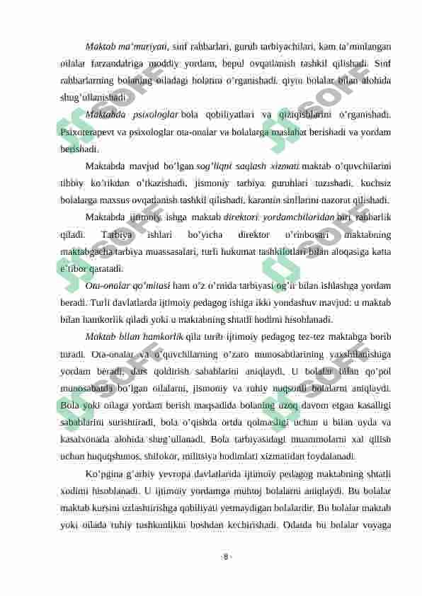 Ta'lim muassasasi ijtimoiy pedagogining ish texnologiyalari 7