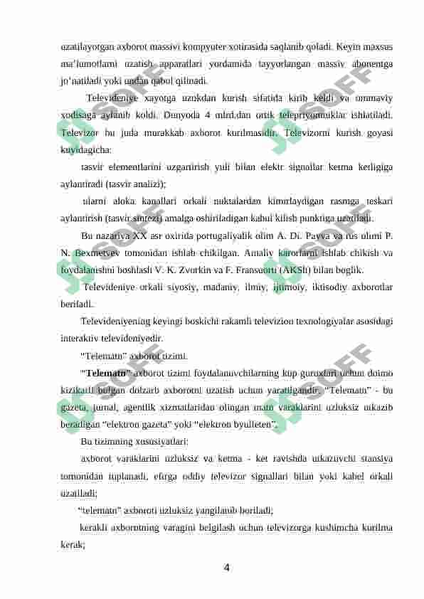 Zamonaviy axborot texnologiyalari 4