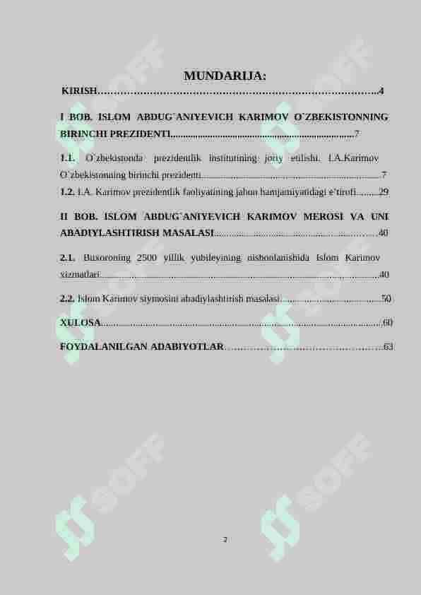 Islom Karimov – Mustaqil O'zbekistonning birinchi prezidenti 2