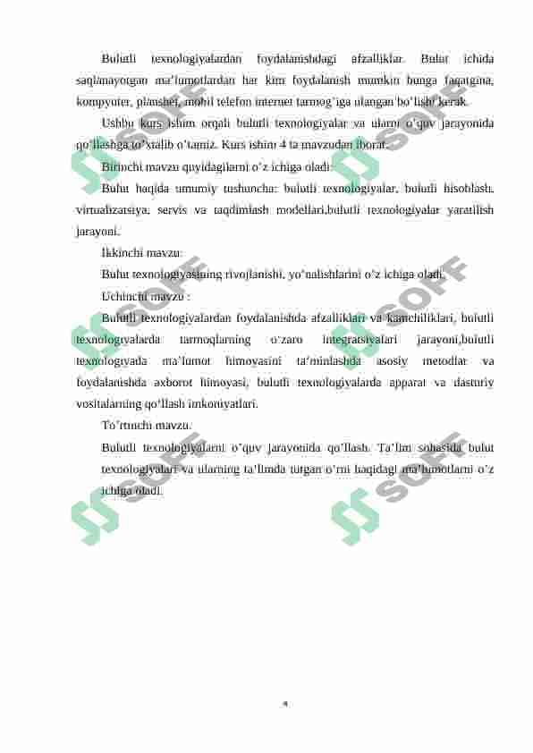 Bulutli texnologiyalar va ularni o'quv jarayonida qo'llash 4