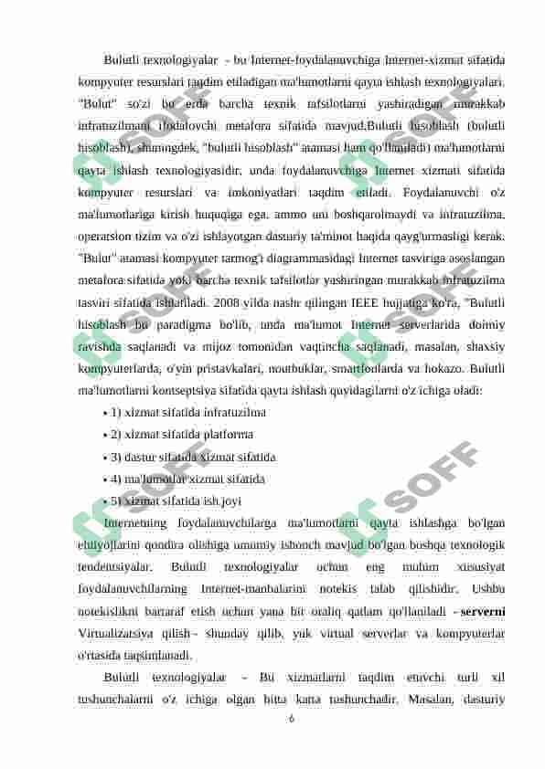 Bulutli texnologiyalar va ularni o'quv jarayonida qo'llash 6